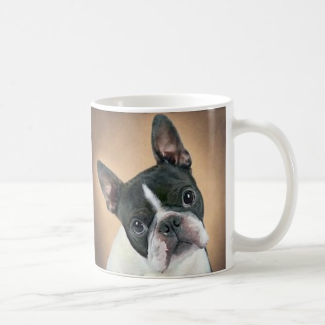 Who Me Boston Terrier Mug (Right)