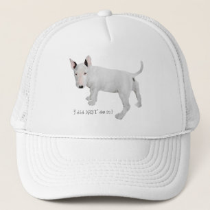 Who, me? Bull Terrier Puppy Trucker Hat