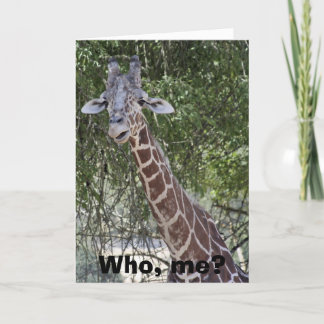 Who, me? card