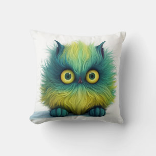 Who Me? Fuzzy Creature 2 Different Images Cushion