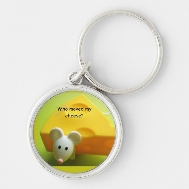 Who moved my cheese? Premium Round Key Ring (Front)