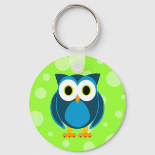 Who? Mr. Owl Cartoon Key Ring