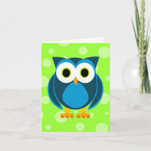 Who? Mr. Owl Cartoon Thank You Card