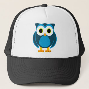 Who? Mr. Owl Cartoon Trucker Hat