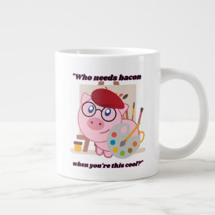 who need bacon pig quote large coffee mug