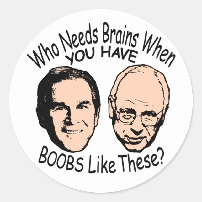 Who Needs Brains Sticker  (Front)