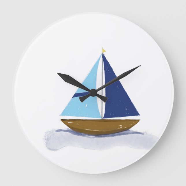 Who Needs Numbers When You Are Sailing Large Clock (Front)