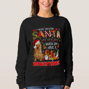 Who Needs Santa When Have A Norwich Terrier Santa  Sweatshirt
