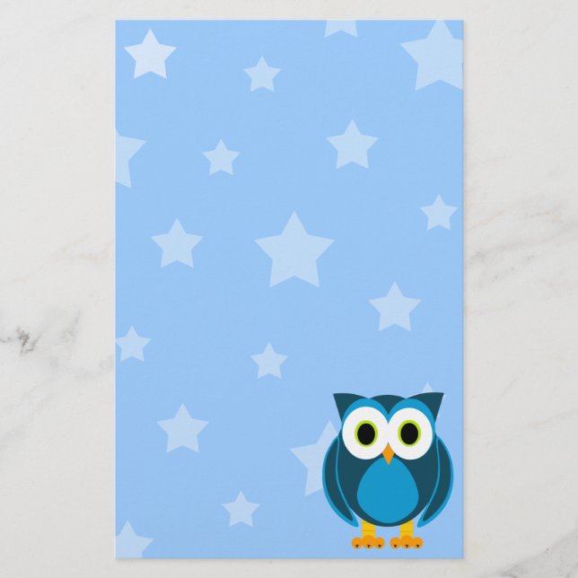 Who? Owl Under The Stars Stationery (Front)