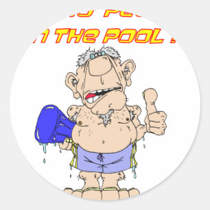 Who PEED in the Pool ? Classic Round Sticker