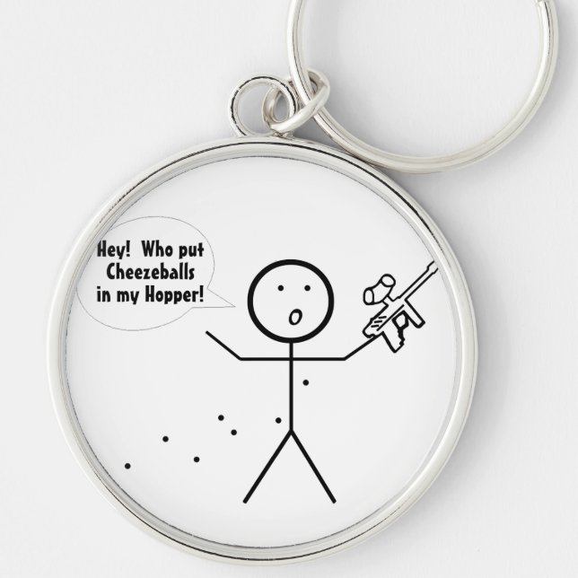 Who Put Cheeseballs in My Hopper Key Ring (Front)