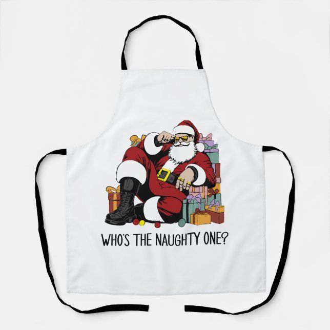Who s the Naughty one Apron (Front)