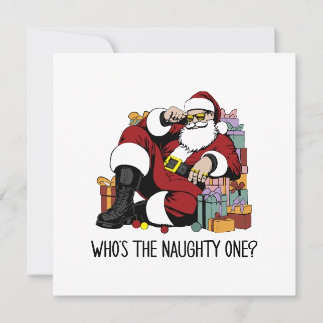 Who s the Naughty one Invitation (Front)