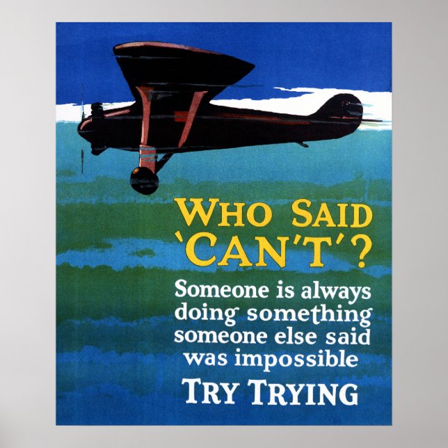 Who Said Can't - Try Trying Poster (Front)