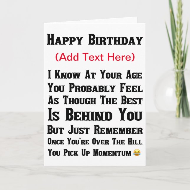 Who Said I'm Passed It Card (Front)