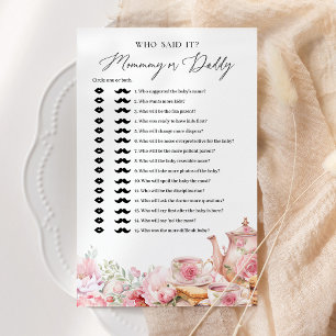 Who Said It Mummy Or Daddy Tea Baby Shower Game