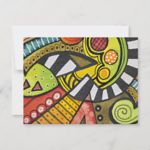 WHO SLICED MY TOMATO WITH A CUBIST KNIFE? POSTCARD