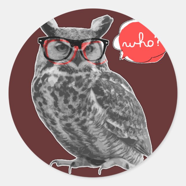 who? sticker (Front)
