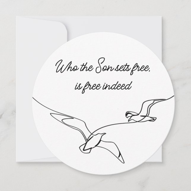 Who the Son sets Free Is Free Indeed Bible Verse Card (Front)