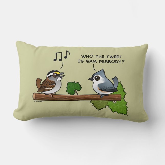 Who the Tweet? Lumbar Cushion (Front)