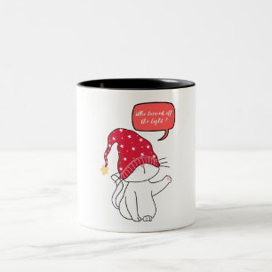who turned off the light Two-Tone coffee mug