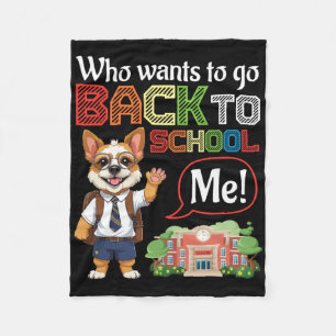 Who Wants To Go Back To School Brussels Griffon Do Fleece Blanket