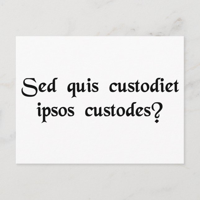 Who watches the watchers? postcard (Front)