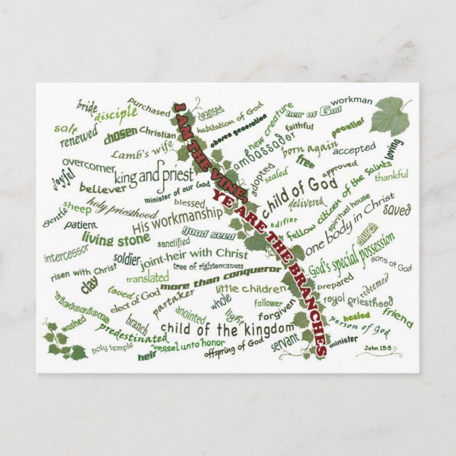 Who We Are in Christ - 85 names God gives to us Postcard (Front)