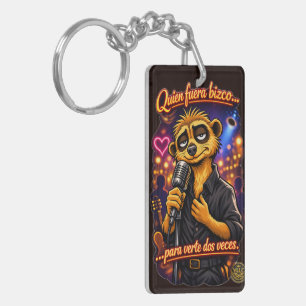 Who Were Cross Eyed To See You Twice Funny Latin Key Ring