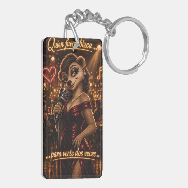 Who Were Cross Eyed To See You Twice Funny Latin Key Ring | Zazzle