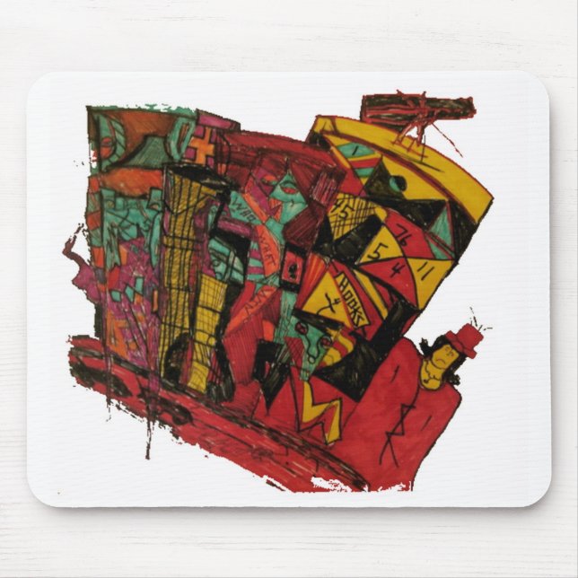WHO WHAT WIN ink Mouse Pad (Front)