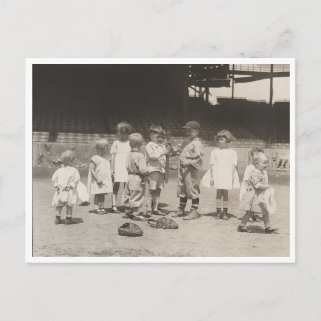 Who Will Bat First? Postcard (Front)