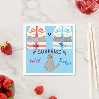 Who will born surprise Baby Paper Napkin 