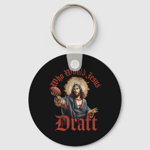 Who Would Jesus Draught Fantasy Football Christian Key Ring