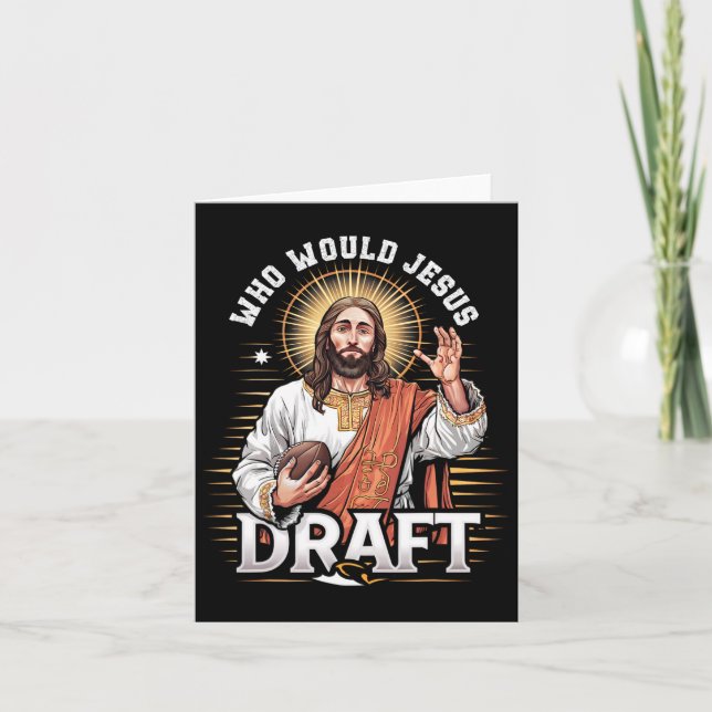 Who Would Jesus Draught Fantasy Football Fan Chris Card (Front)