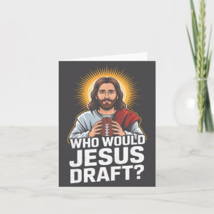 Who Would Jesus Draught Funny Fantasy Football Jes Card