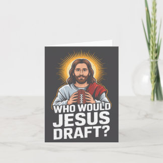 Who Would Jesus Draught Funny Fantasy Football Jes Card