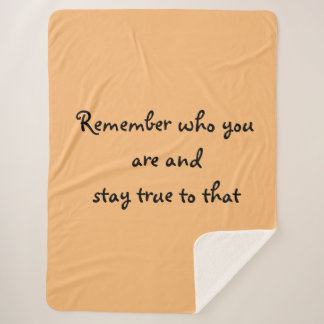Who You Are  Sherpa Blanket