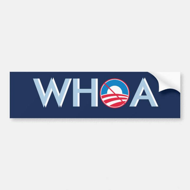 WHOA Obama Bumper Sticker (Front)