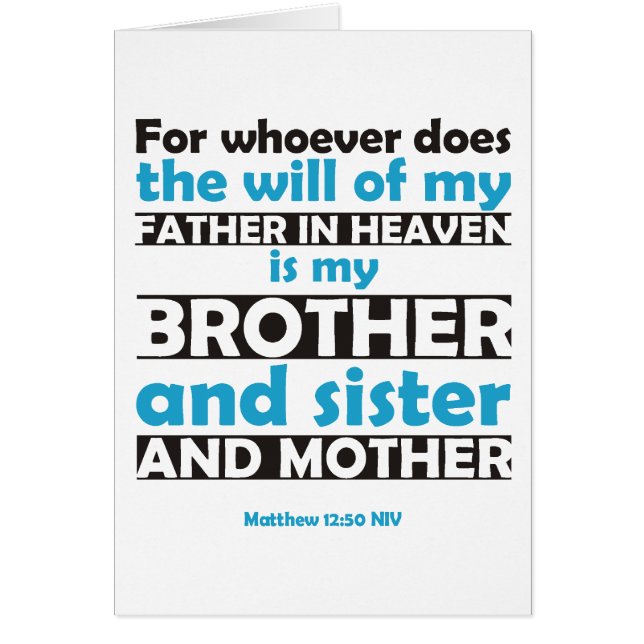 Whoever Does the Will of My Father in Heaven (Front)