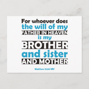 Whoever Does the Will of My Father in Heaven Postcard