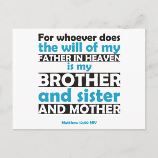 Whoever Does the Will of My Father in Heaven Postcard