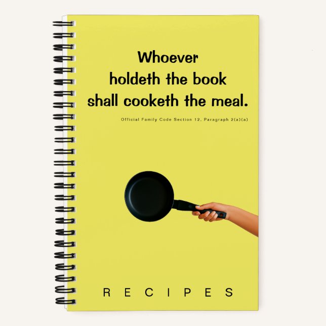 Whoever Holdeth the Book recipe book (Front)