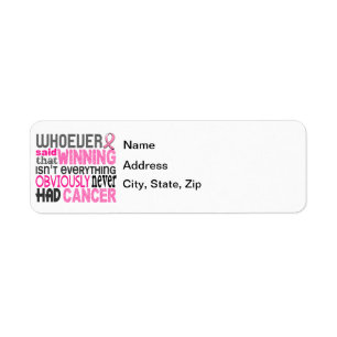 Whoever Said Breast Cancer Return Address Label