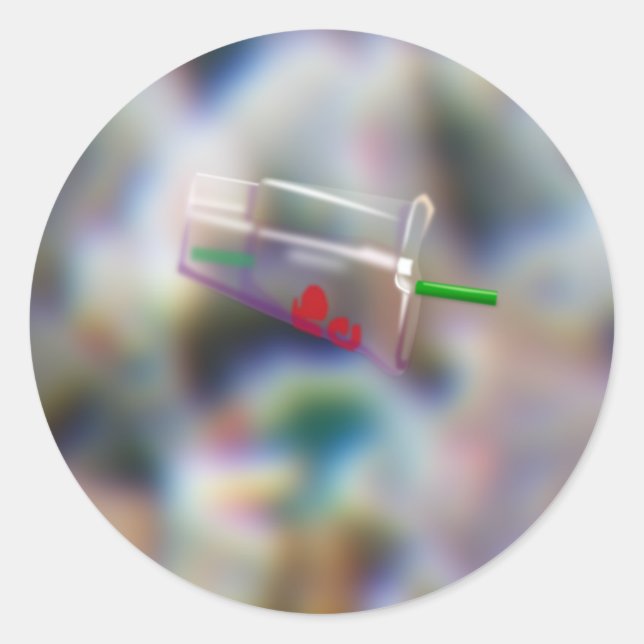 Whole 60 A Plastic Cup Classic Round Sticker (Front)