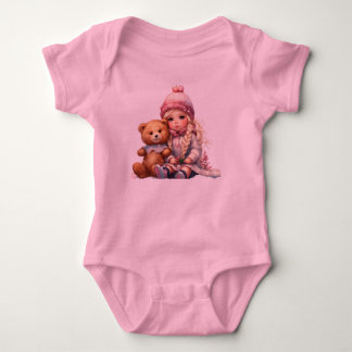 Whole body of a realistic baby sweetness. baby bodysuit