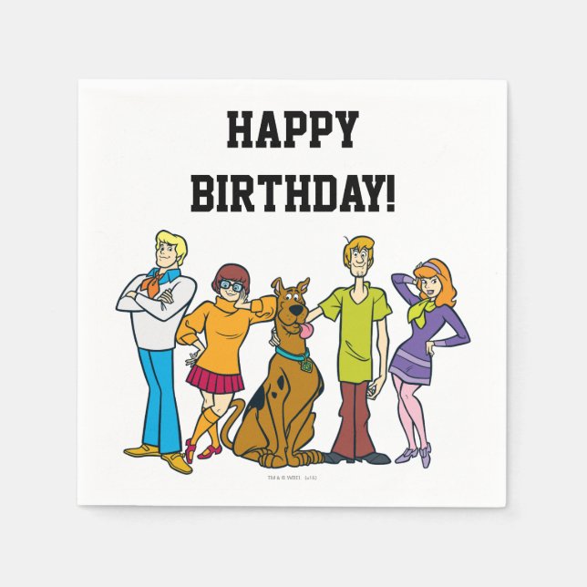 Whole Gang 14 Mystery Inc Napkin (Front)