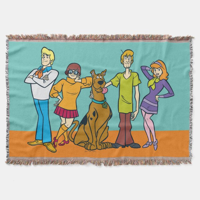 Whole Gang 14 Mystery Inc Throw Blanket (Front)