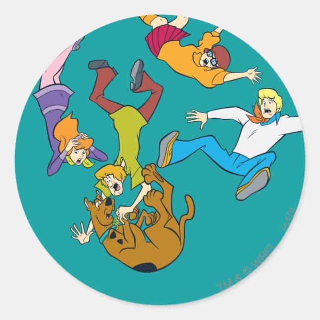 Whole Gang 17 Mystery Inc Classic Round Sticker (Front)