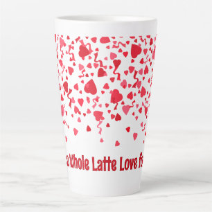 Whole Latte Love Personalised Red Confetti Hearts  Mug